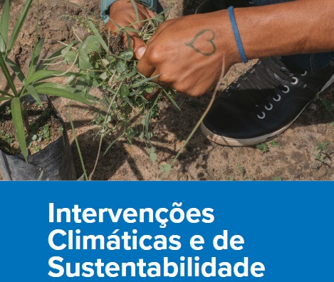 Capa do relatório Intervenções Climáticas e de Sustentabilidade