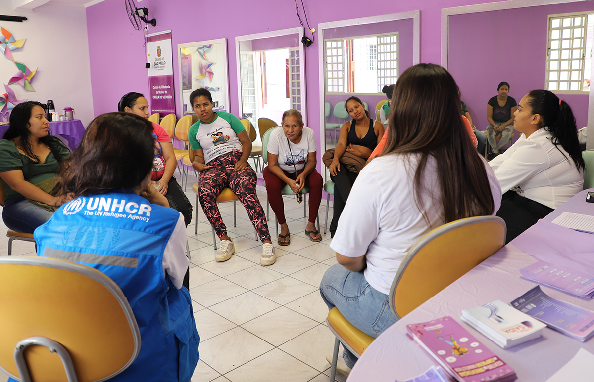 Roda de conversa sobre leis brasileiras e canais de denúncia e proteção de mulheres vítimas de violência doméstica foi realizada em parceria com Centro de Referência e Cidadania da Mulher da Capela do Socorro, na Zona Sul de São Paulo (SP)