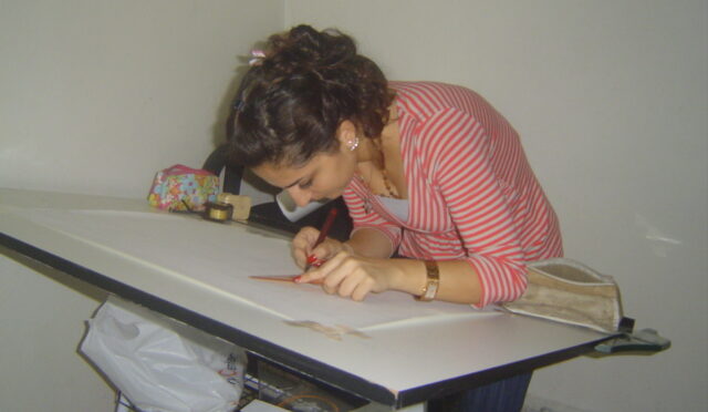 Lucia Loxca em 2009, quando estudava Arquitetura em Alepo, Síria