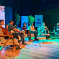 Painel organizado pelo ACNUR durante a Porto Alegre Climate Action Week