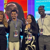 Delmany (à direita) com Danni Suzuki, Esmat e Karla no Rio Innovation Week