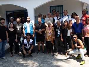 Equipes do ACNUR e da Prefeitura Municipal de Nova Iguaçu em visita à Casa de Acolhida ao Imigrante Jardim Paraíso