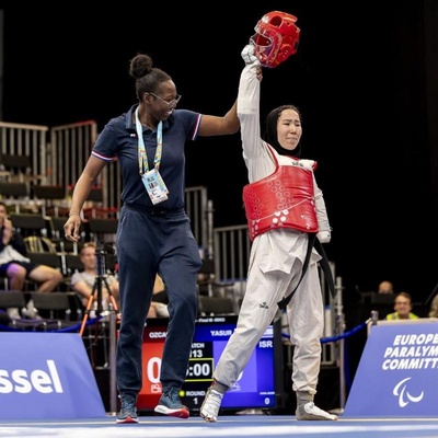 Zakia Khudadadi saiu vencedora do evento de qualificação europeia para Paris 2024