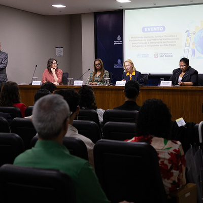 Evento com Prefeitura de São Paulo sobre justiça climática e mobilidade humana