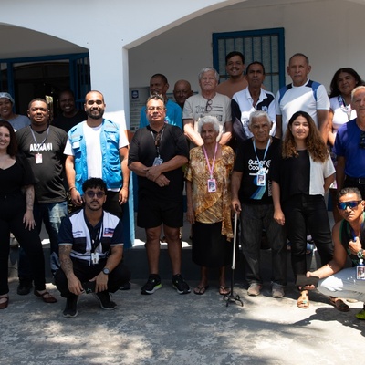 Equipes do ACNUR e da Prefeitura Municipal de Nova Iguaçu em visita à Casa de Acolhida ao Imigrante Jardim Paraíso