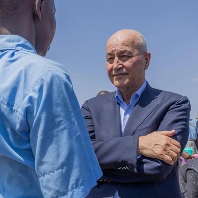 Barham Salih em visita ao Quênia