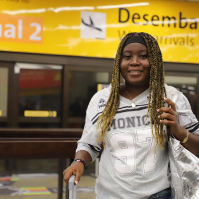 A haitiana Jeanne-Marie Hippolite chegou nesta quarta, 15, a Guarulhos (SP) e recebeu apoio do ACNUR para encontrar a família no Paraná