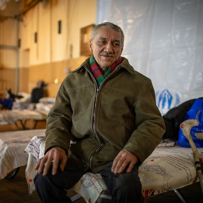 Ukraine. Newly displaced from Donetsk region receive support at transit hub