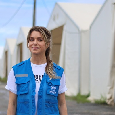 Apoiadora do ACNUR Leticia Spiller visita instalações do ACNUR em Boa Vista