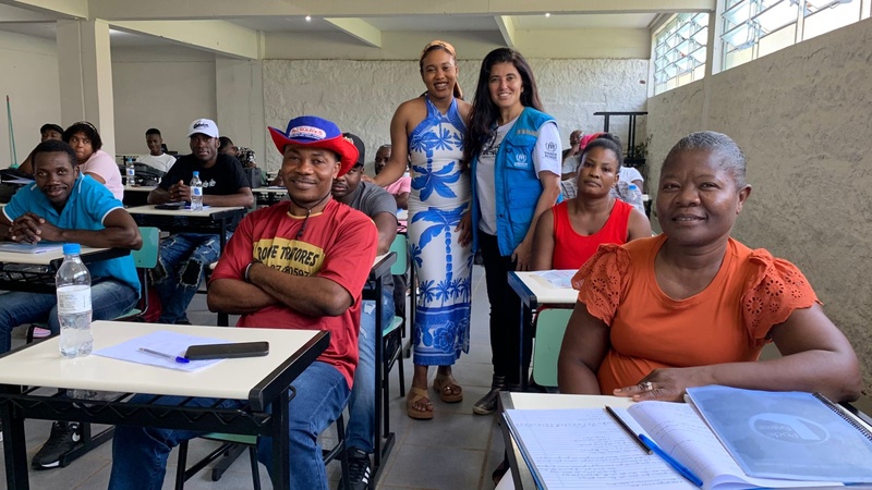 Aula de português com comunidade haitiana em Lajeado (RS)
