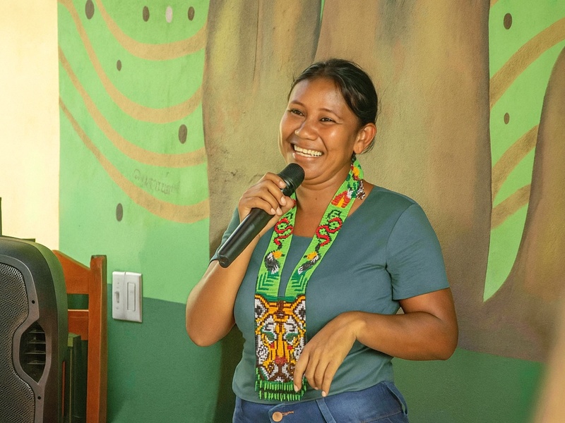 A refugiada venezuelana Gardenia Cooper é liderança indígena Warao em Manaus (AM)