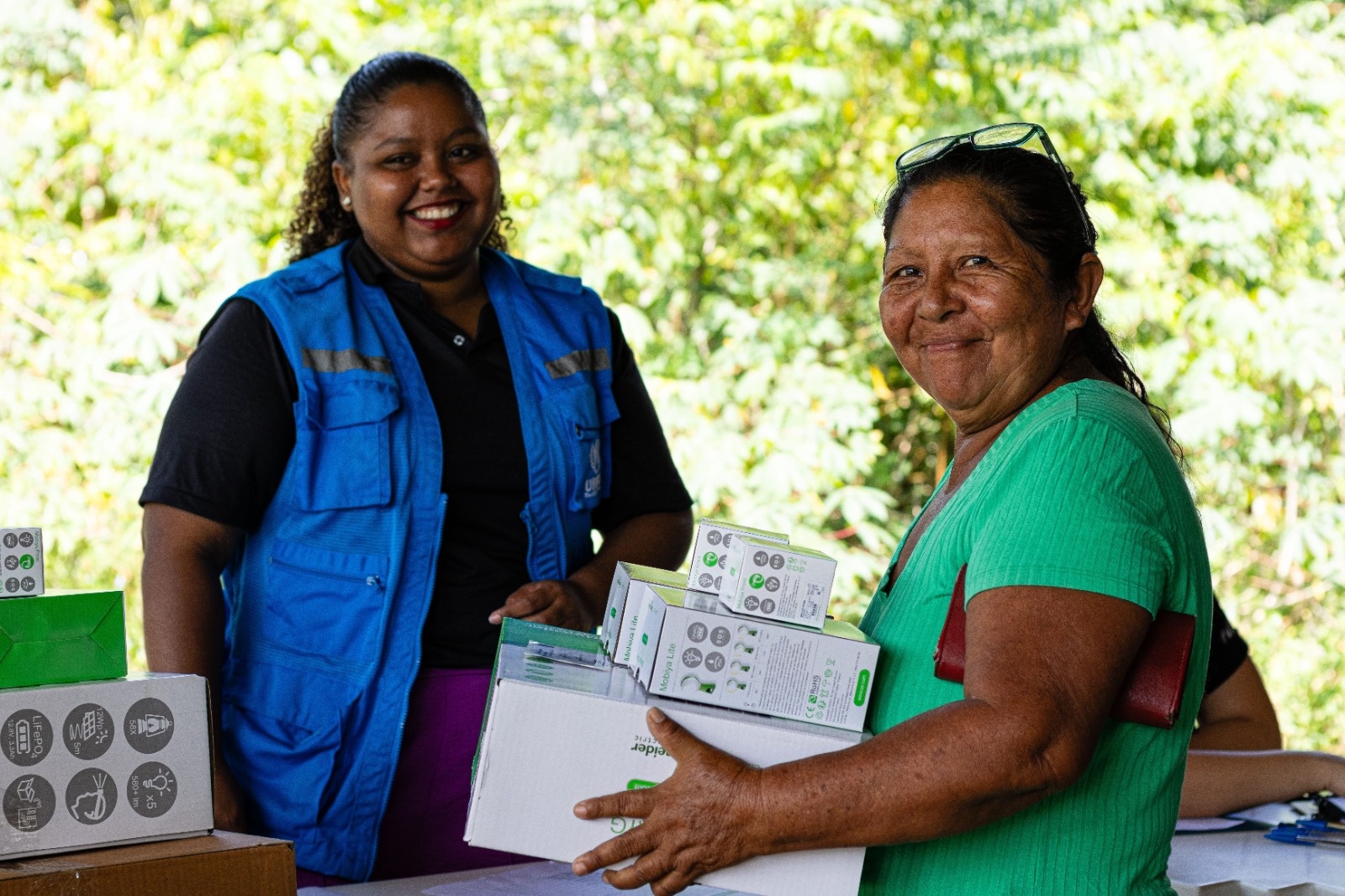 Entrega materiais doados