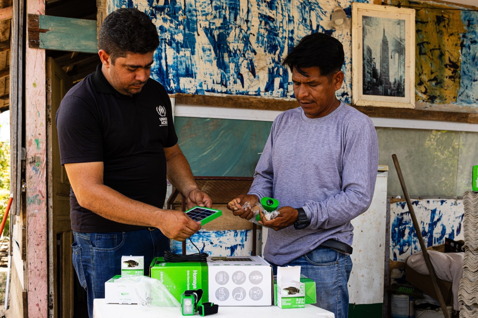 Entrega materiais doados