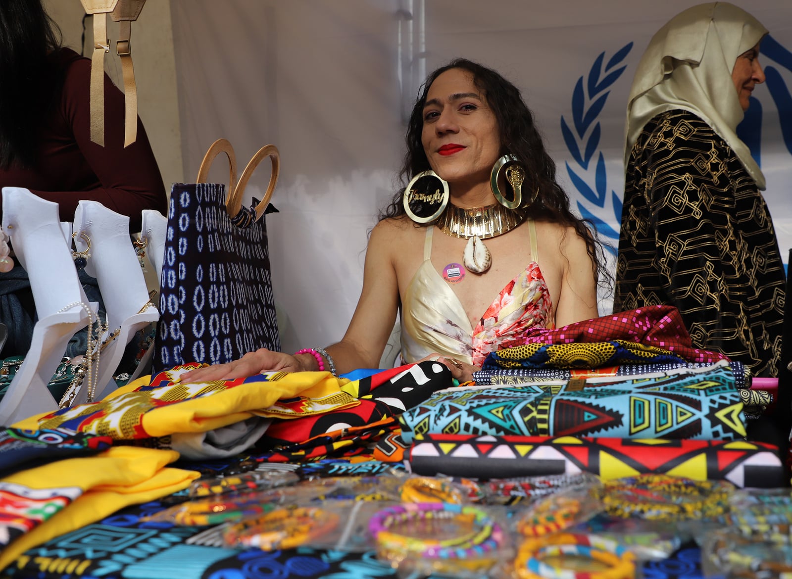 Jamyhy de Oliveira representou a senegalesa Soda Diop durante a feira