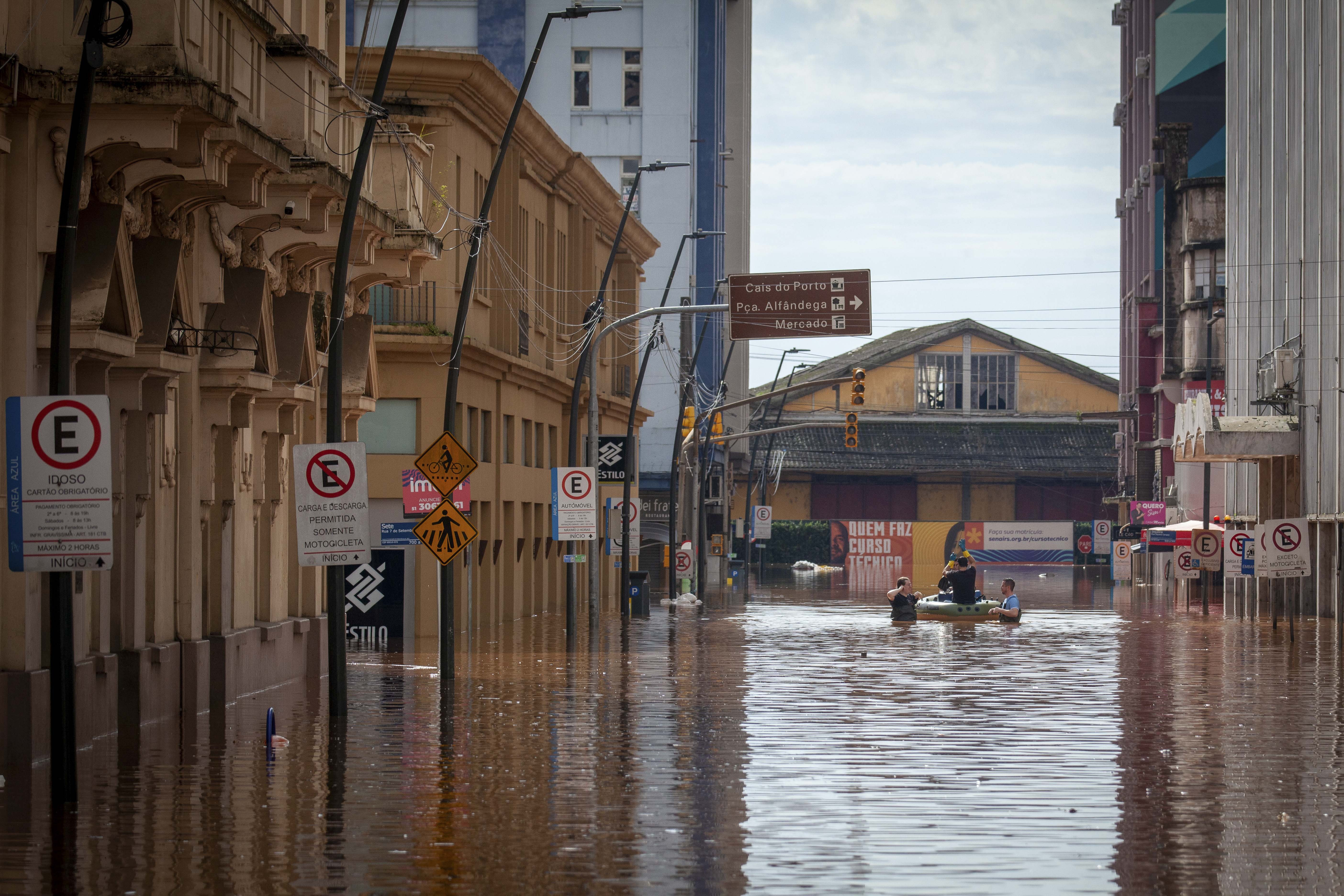 Inunda&ccedil;&otilde;es no estado do Rio Grande do Sul, no Brasil.
