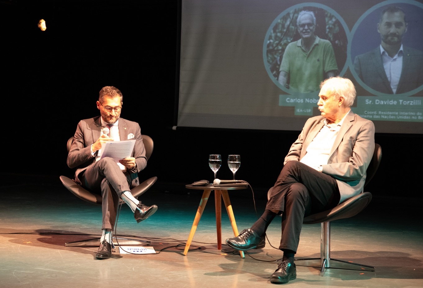 O painel "Brasil 2030: Liderando a Virada Global pela Vida" teve participa&ccedil;&atilde;o do coordenador residente interino e representante do ACNUR, Davide Torzilli, do cientista e professor Carlos Nobre, e participa&ccedil;&atilde;o virtual da ministra Marina Silva