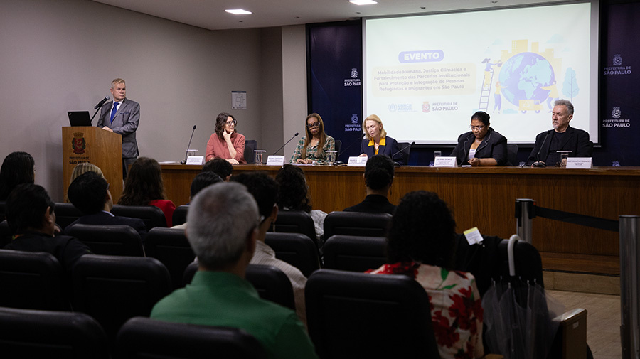 Evento com Prefeitura de São Paulo sobre justiça climática e mobilidade humana