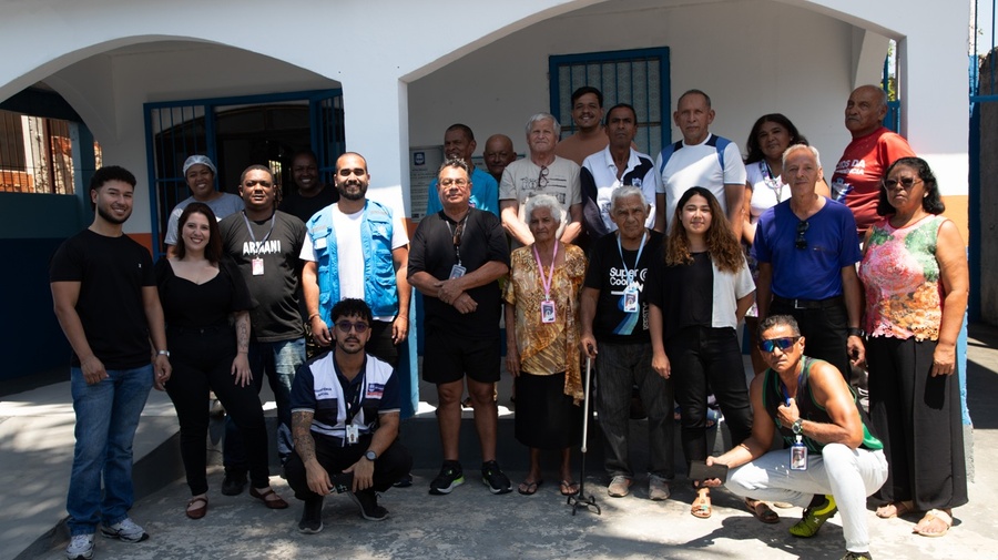 Equipes do ACNUR e da Prefeitura Municipal de Nova Iguaçu em visita à Casa de Acolhida ao Imigrante Jardim Paraíso