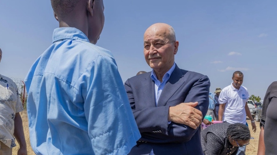 Barham Salih em visita ao Quênia