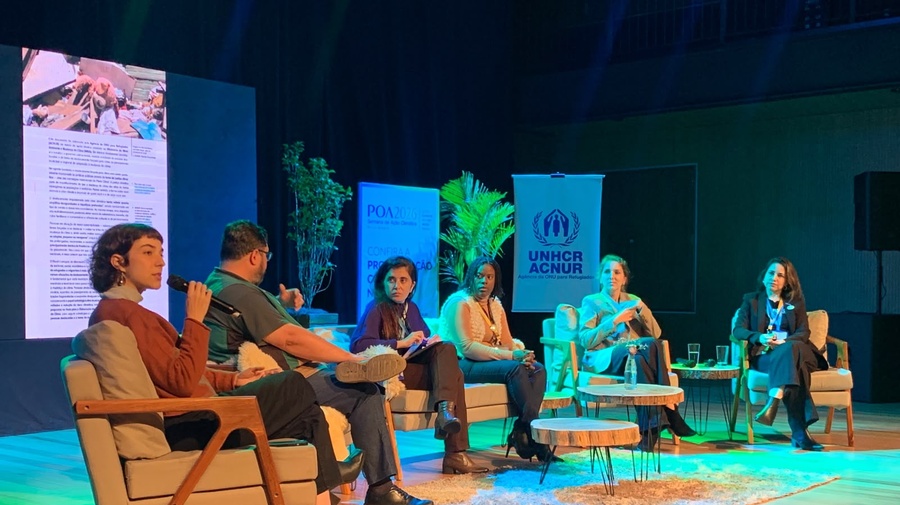 Painel organizado pelo ACNUR durante a Porto Alegre Climate Action Week