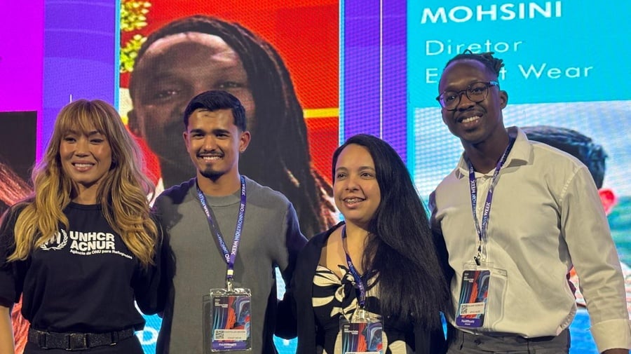 Delmany (à direita) com Danni Suzuki, Esmat e Karla no Rio Innovation Week