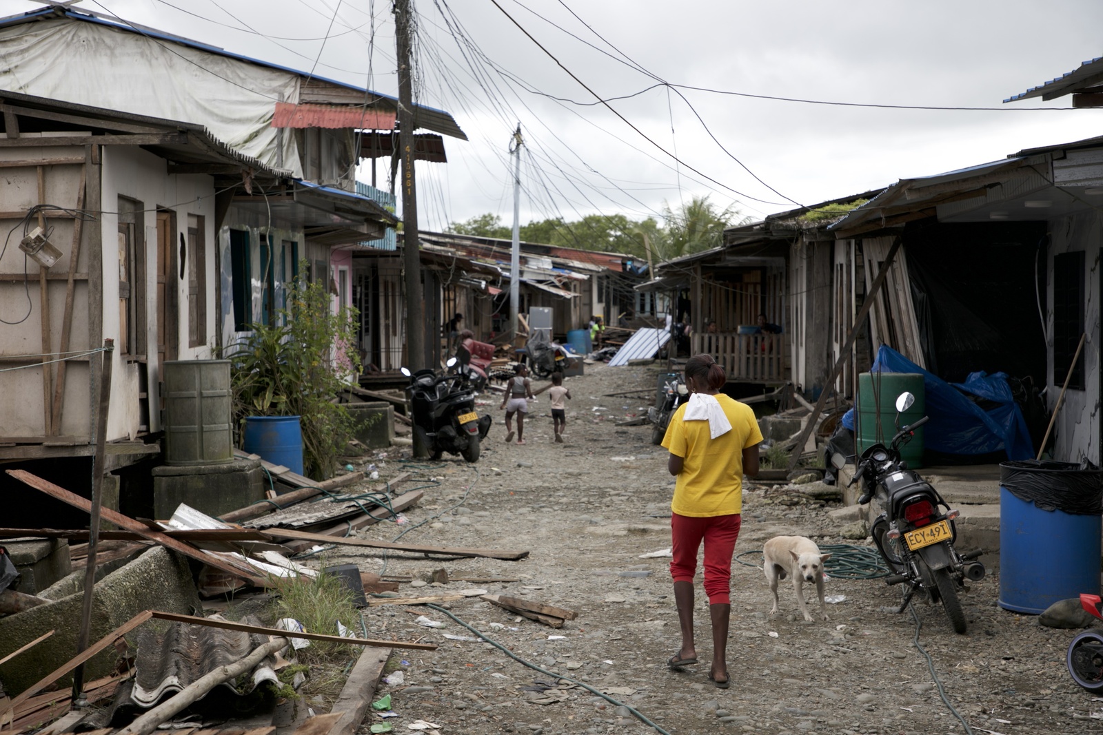 Calle del asentamiento Lleras de Buenaventura