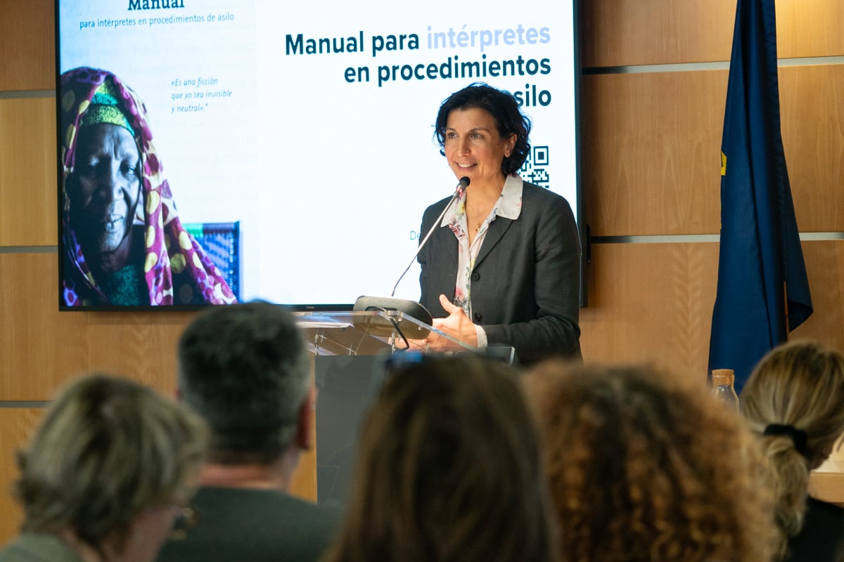 Sophie Muller, Representante de ACNUR en España, durante la clausura del evento.