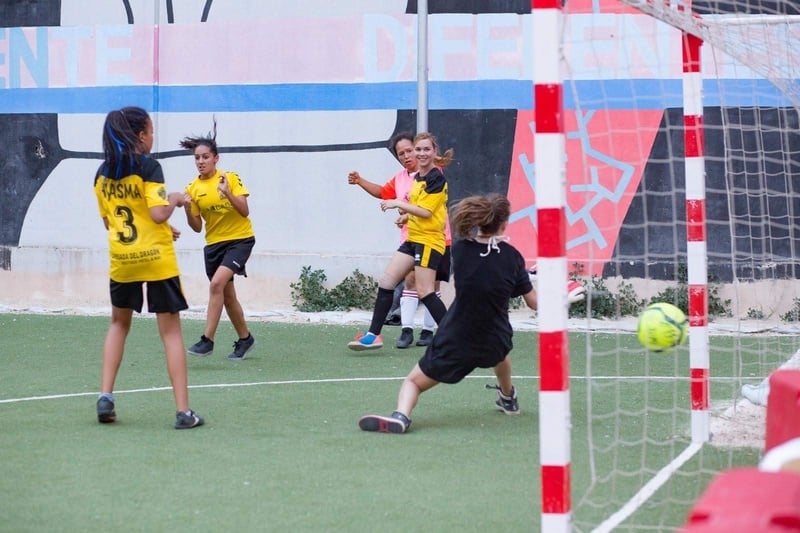 El equipo de Dragonas de Lavapiés en una sesión de entrenamiento.