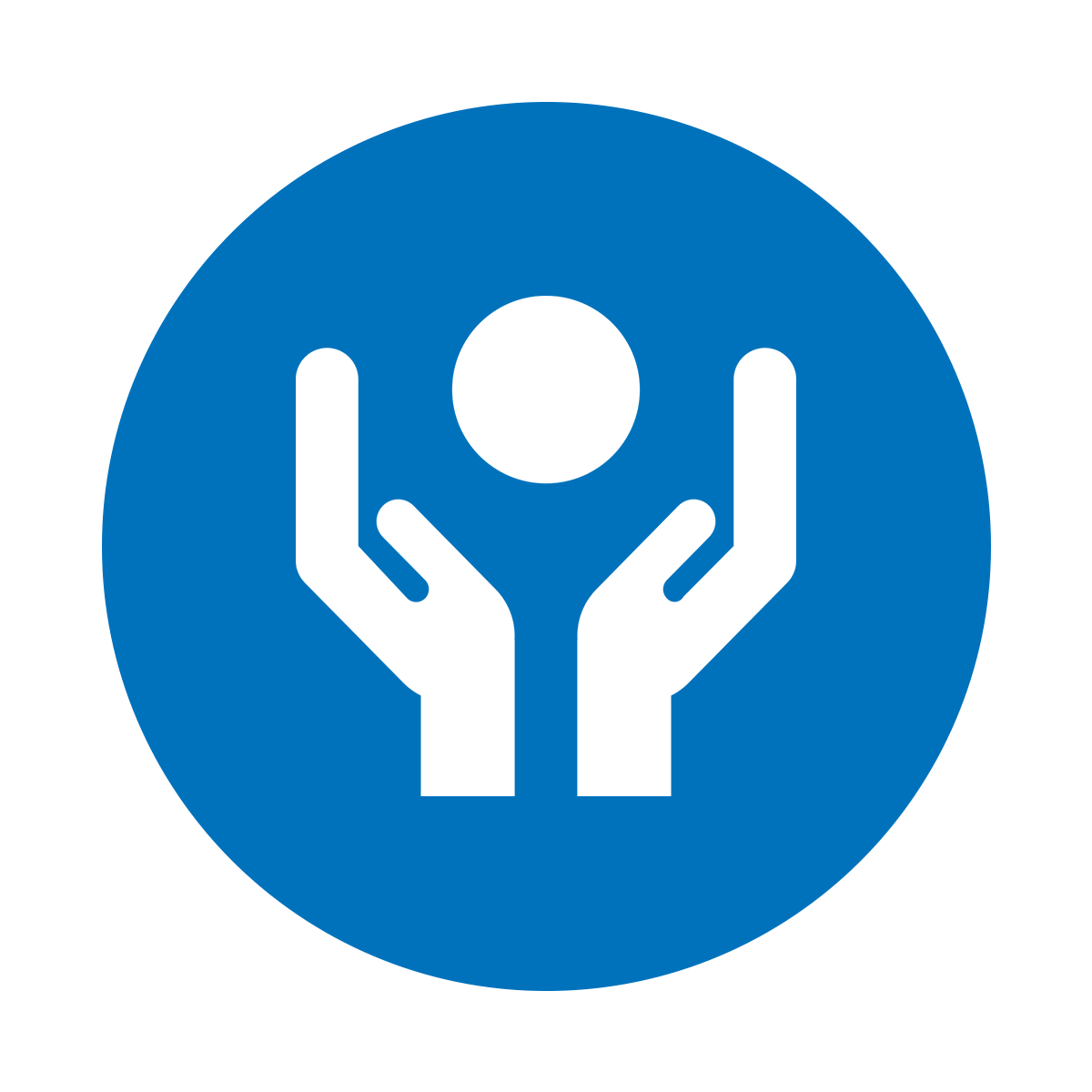 An icon of two hands 