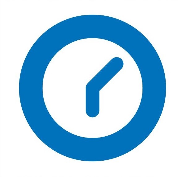 Ícono de un reloj con manecillas