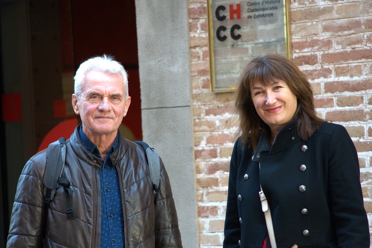 Viktor e Irina, una pareja ucraniana refugiada en Barcelona, son participantes habituales en las actividades de ABUAB.