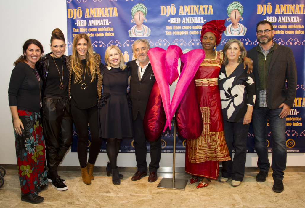 El equipo de Red Aminata durante la presentaci&oacute;n de la asociaci&oacute;n, en 2020.