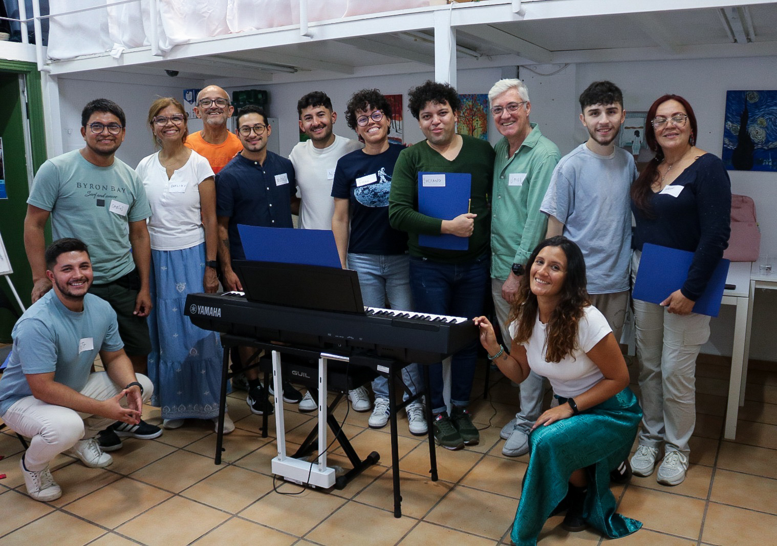 Participantes de M&uacute;sica Sin Fronteras en una de las sesiones de septiembre.