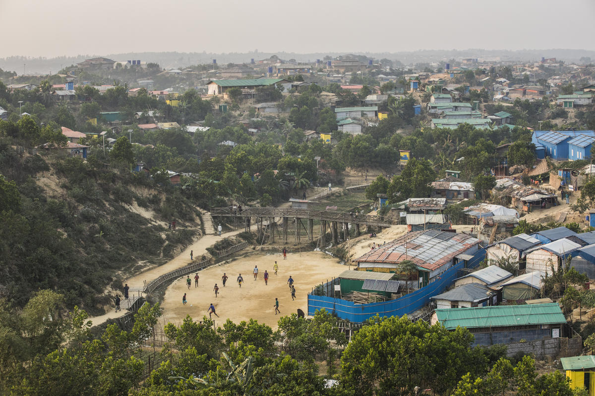 Vista del campamento 1 en el asentamiento de refugiados de Kutupalong, en Cox's Bazar.