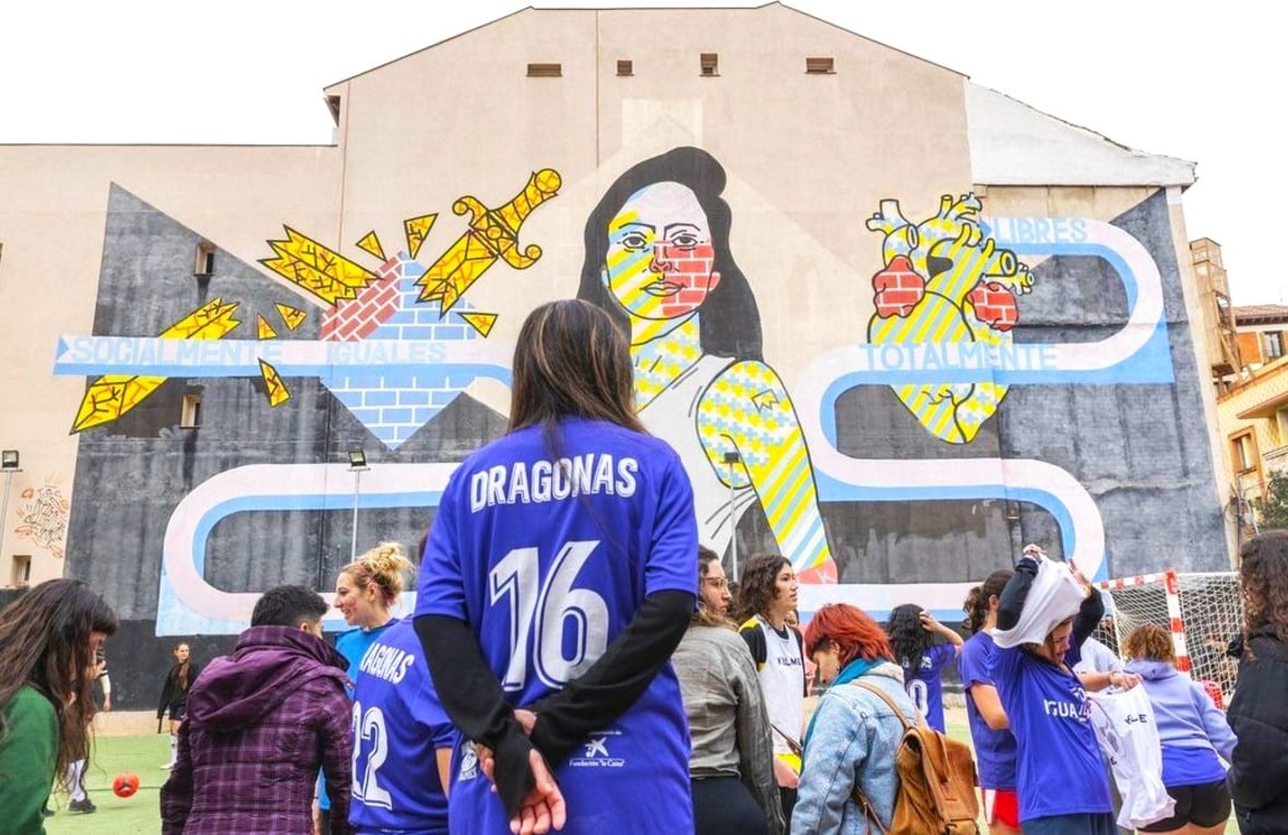 Jugadoras de Dragonas de Lavapiés, una de las asociaciones beneficiarias de las Ayudas al Emprendimiento.