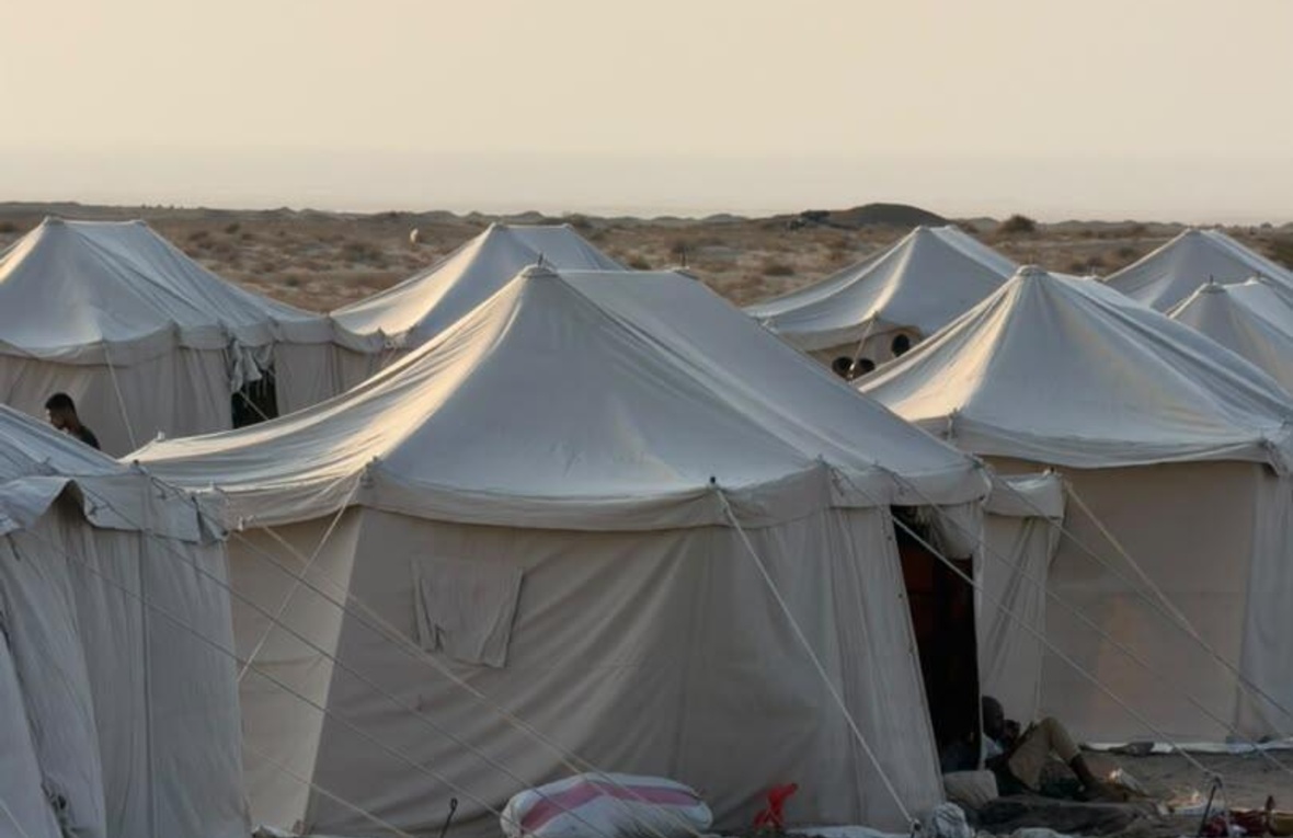 Campamento de Al Firdaws, en la gobernación de Adén (Yemen), donde se alojan familias desplazadas por el reciente recrudecimiento de los combates.
