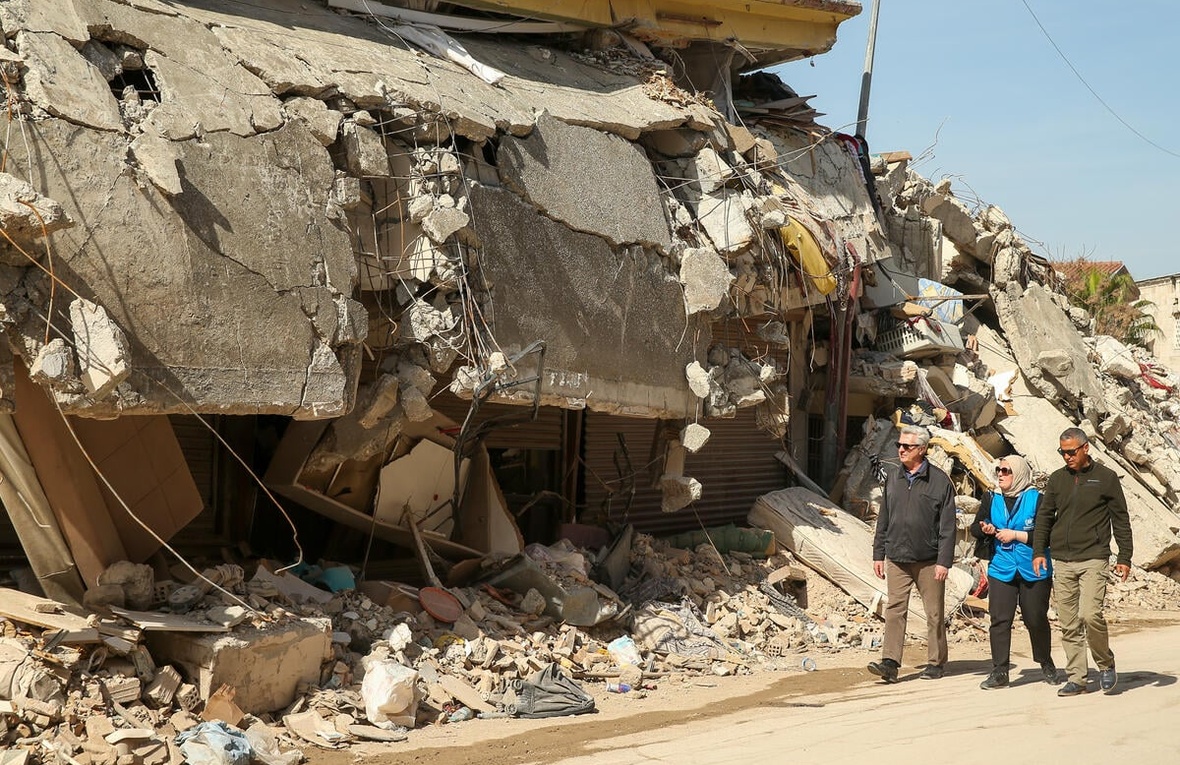 Türkiye. High Commissioner visits earthquake-affected Hatay in the country visit.