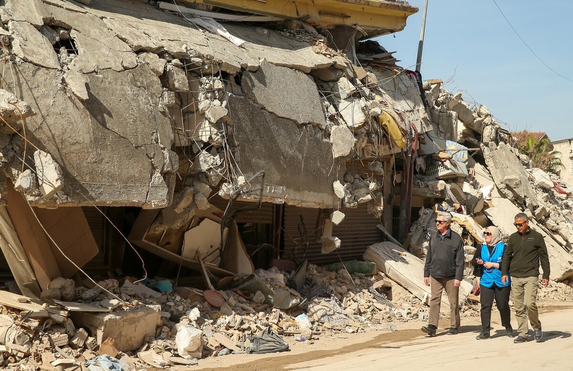Türkiye. High Commissioner visits earthquake-affected Hatay in the country visit.