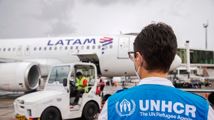Las casas prefabricadas llegaron a Brasilia el viernes 13, a través del programa Avión Solidario de LATAM.
