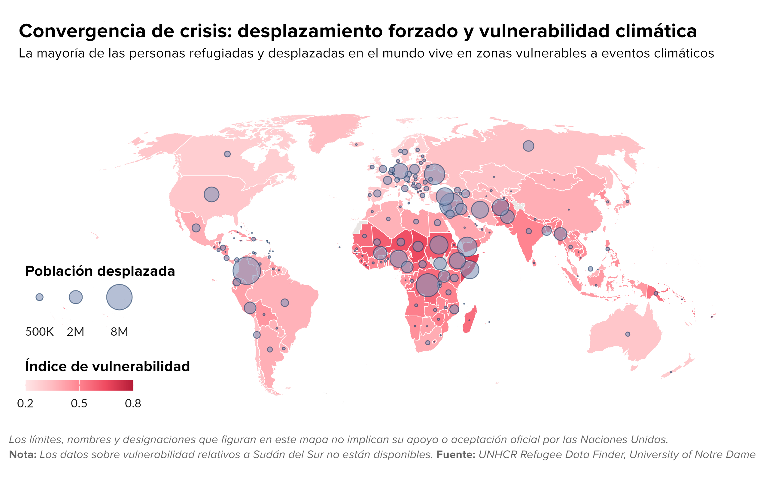 Convergencia de crisis: desplazamiento forzado y vulnerabilidad climática