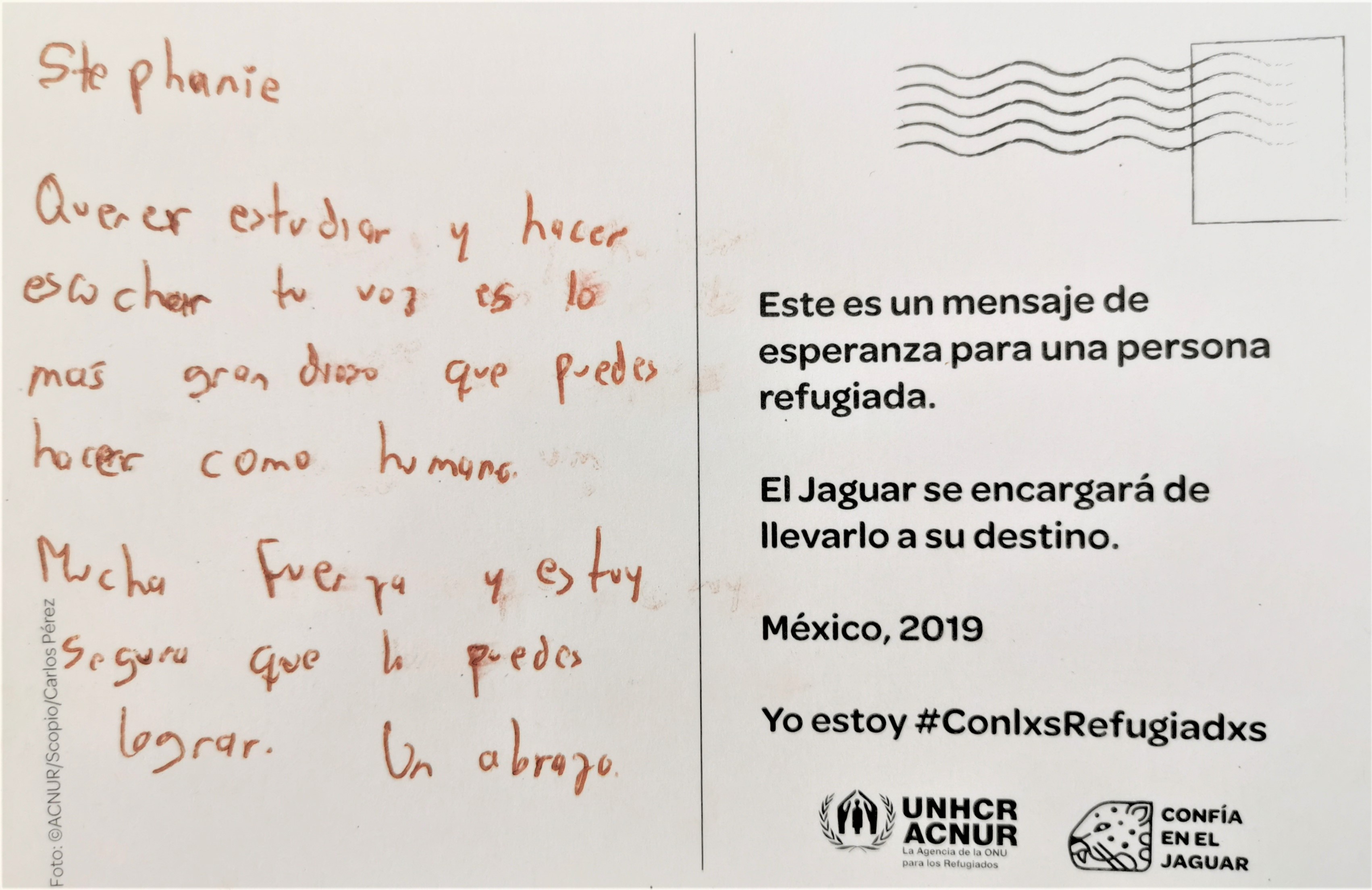 Hoy más personas que en cualquier otro momento de la historia han tenido que huir de la violencia y la persecución. Estos son algunos mensajes de apoyo.