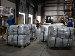 Artículos de ayuda de ACNUR listos para ser despachados desde la Ciudad de Panamá.