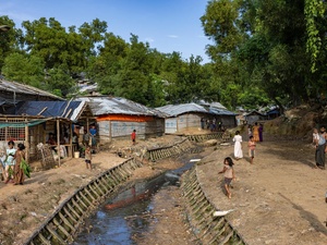 Refugiados rohingya en un campamento de Cox’s Bazar, en Bangladesh.