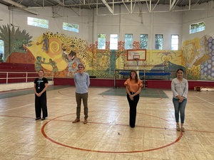 Kristin Riis Halvorsen, Jefa de suboficina de Acnur México en Tapachula; Mark Manly, Representante de Acnur México; Rosa Irene Urbina Castañeda, Presidenta Municipal de Tapachula y Paulet Monserrat Salvador Tapia, Secretaria de la Juventud y Deporte.