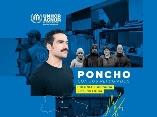 Poncho con los Refugiados