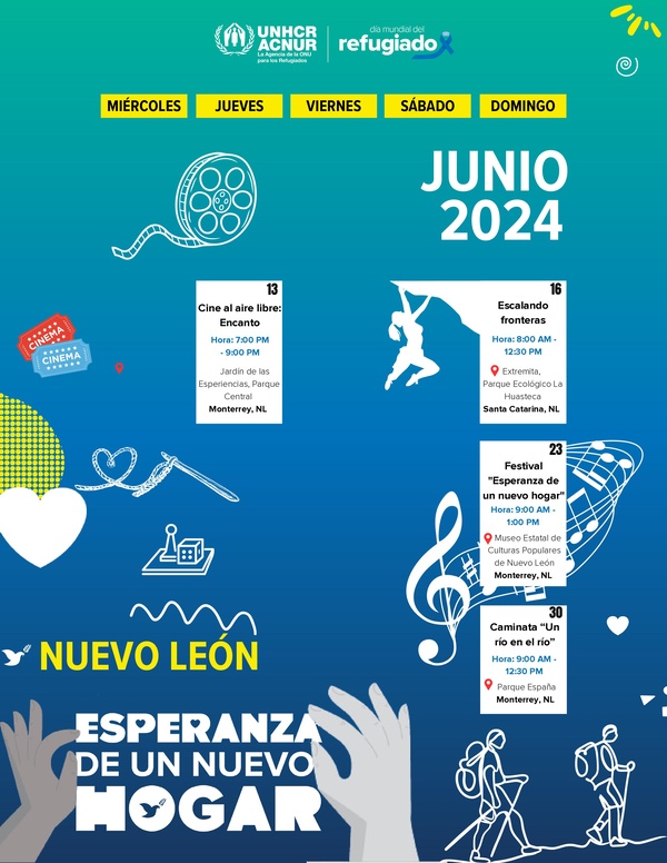 Calendario de eventos en Monterrey por el Día Mundial de las Personas Refugiadas