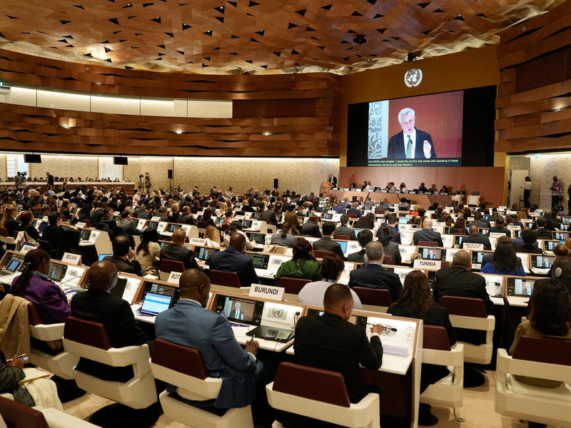 Switzerland. The High Commissioner addresses the 75th annual plenary session of the Executive Committee
