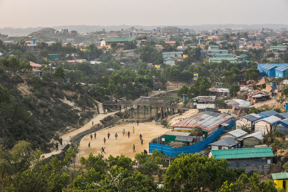 Vista del campamento 1 en el asentamiento de refugiados de Kutupalong, en Cox's Bazar.