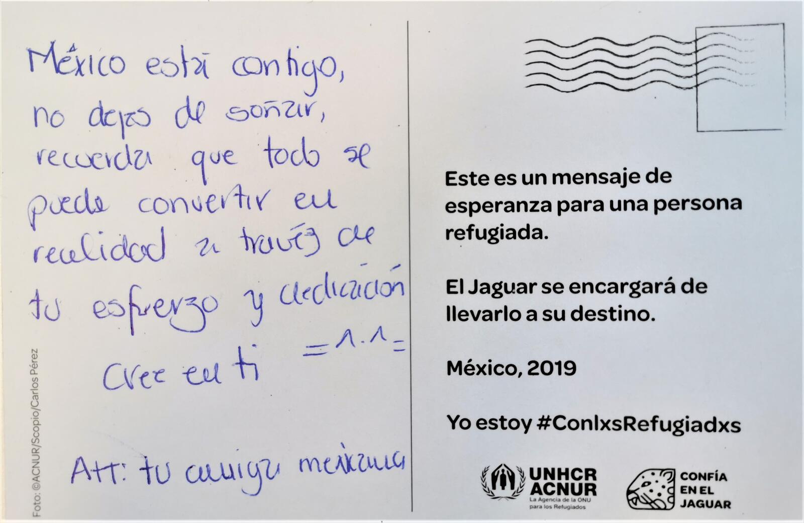 Se le pidió a la gente que escribiera mensajes para las personas refugiadas, muchos nos llenan de alegría.