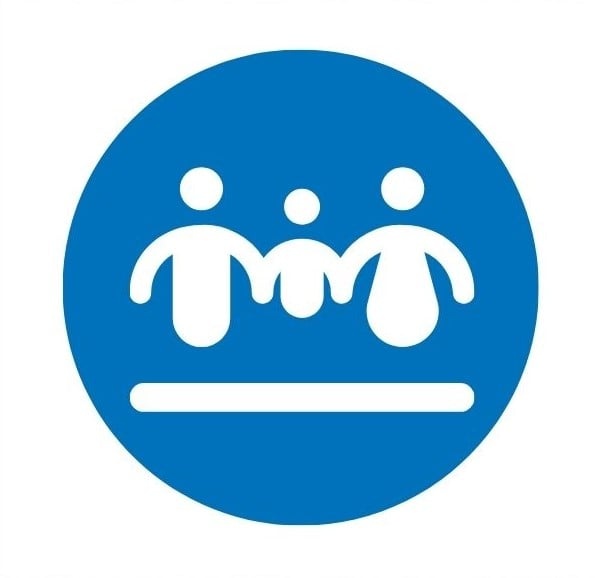 An icon of people holding hands